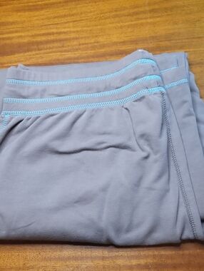 Danskin Now Gray Sweat-pants with Light Green Top Stitching